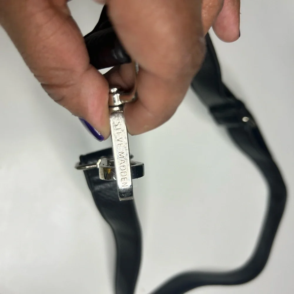 Steve Madden Black Leather Bag Strap - Picture 2 of 4